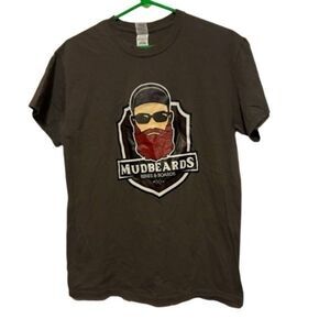 Mudbeards Bikes & Boards Size Medium Gray T-Shirt